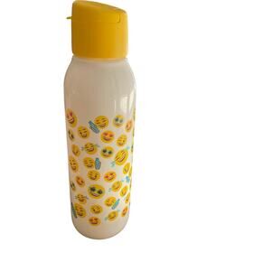 Tupperware Eco Bottle Flip Top Lid NEW Emojis Smiley Face